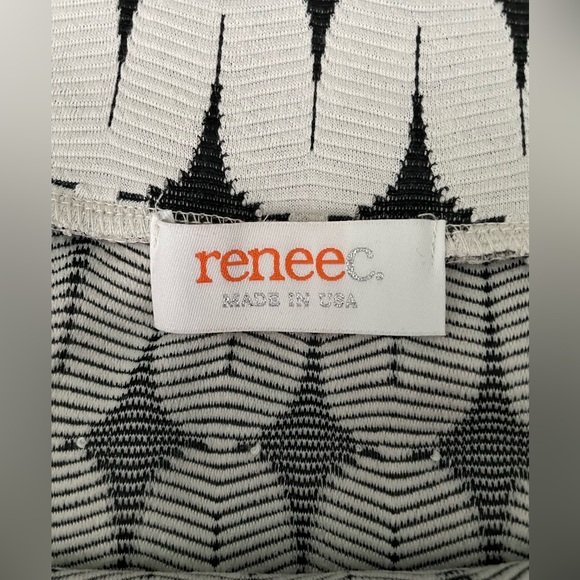 NWT Renee C Leena Printed Skirt, Black and Ivory, Size Small Petite - Picture 5 of 7